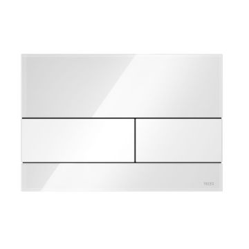 WC TECEsquare WC-Betätigungsplatte Glas weiß, Hauptbild