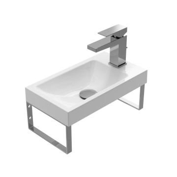 Treos Mineralguss Waschbecken mit Hahnloch