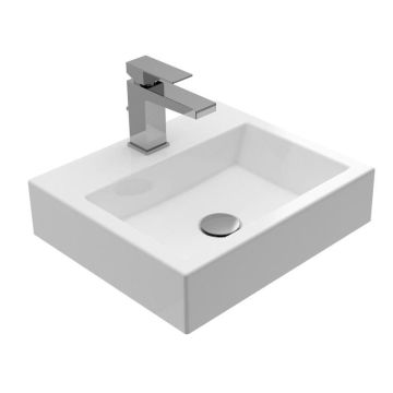 Treos Mineralguss Waschbecken mit Hahnloch