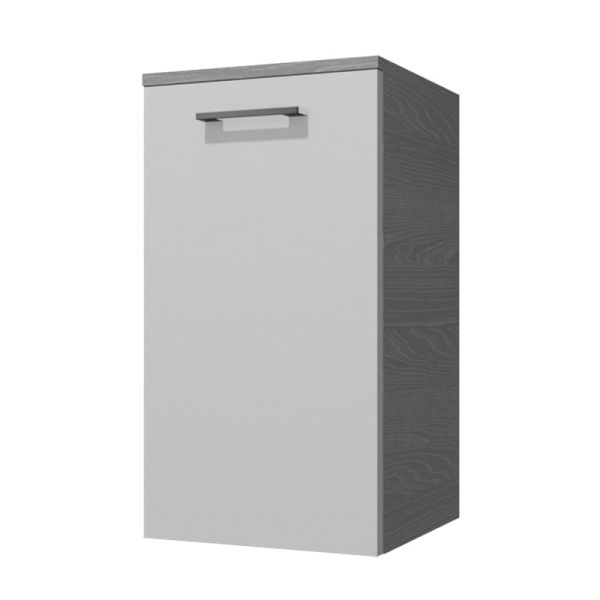Badea Highboard 35 cm, 1 Tür, 2 Glaseinlegeböden, Abdeckplatte