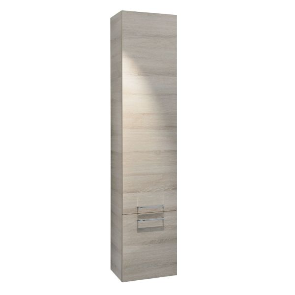 Badea Ergänzungsmöbel Hochschrank - 30 cm, 2 Türen, 4 Glaseinlegeböden