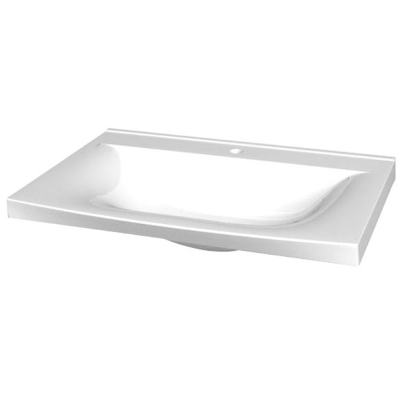 b collection b maxx Möbelwaschtisch - 76,2 cm, weiß, evermite