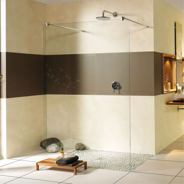 Breuer Entra Walk In Dusche - Duschwand freistehend 140 cm Ambiente