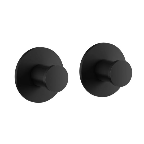 badshop.de Design Haken - Hakenleiste Handtuchhaken 2 Stück schwarz