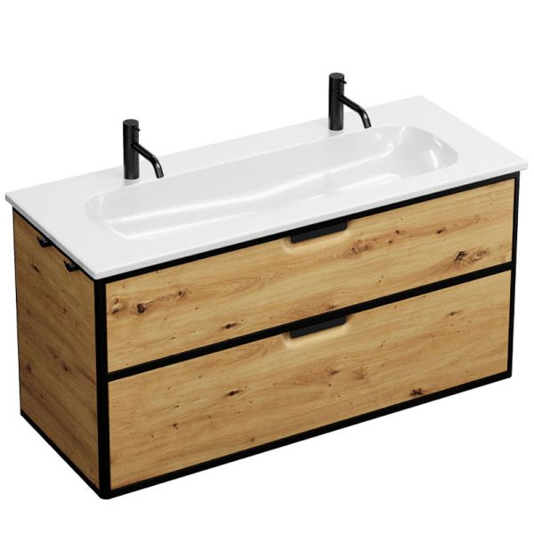 Burgbad Vry Doppelwaschtisch mit Unterschrank - 123 cm