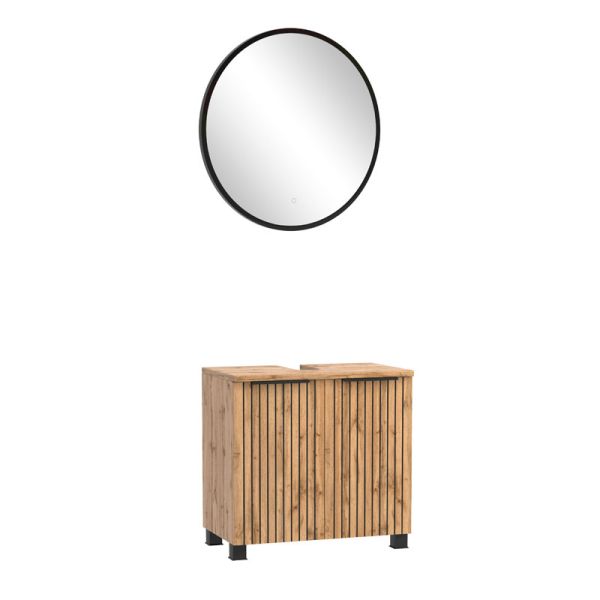 Held Möbel Ashton Badmöbel Set - 60 cm, Flächenspiegel