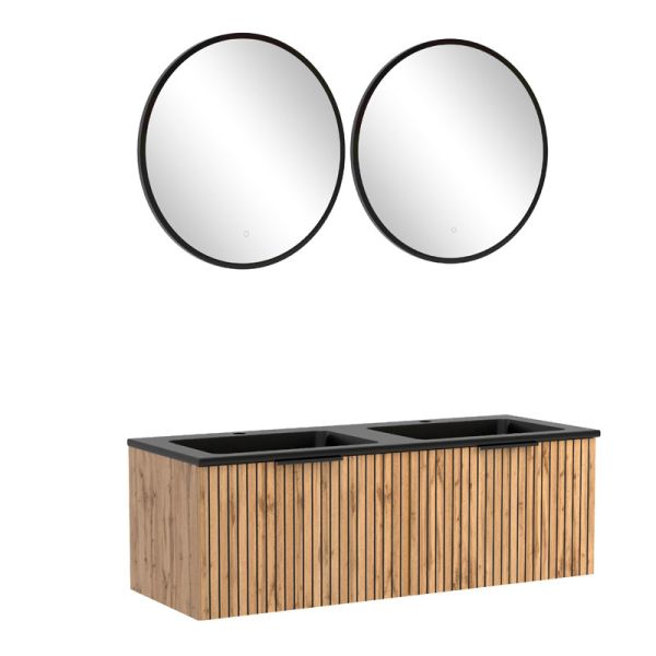 Held Möbel Ashton Badmöbel Set - 120 cm, 2 Flächenspiegel