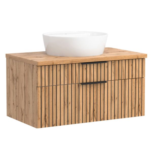 Held Möbel Ashton Waschtisch mit Unterschrank - 80 cm, 2 Auszüge