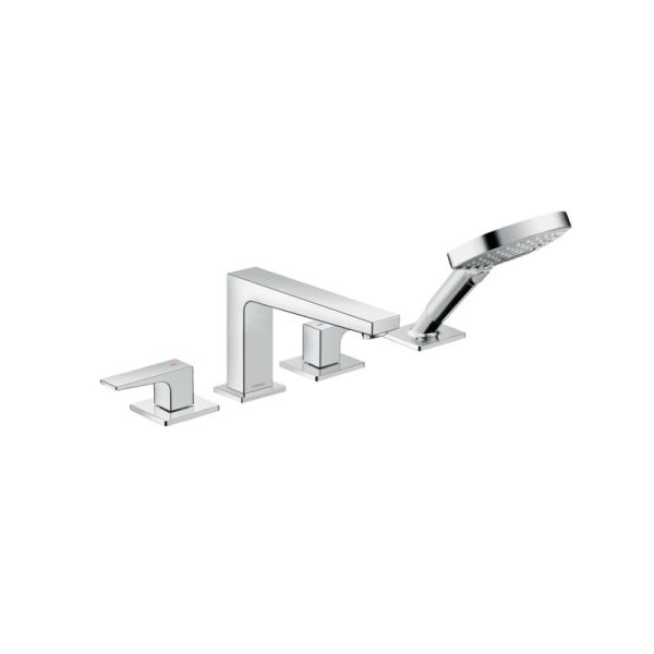 Hansgrohe 4-Loch Wannenrandarmatur - Metropol, chrom