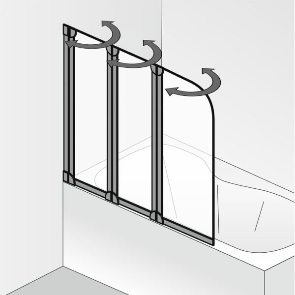 HSK Favorit Badewannenaufsatz 3 teilig