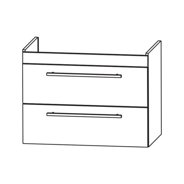 Laguna Waschtischunterschränke Waschtischunterschrank - 60 cm Skizze