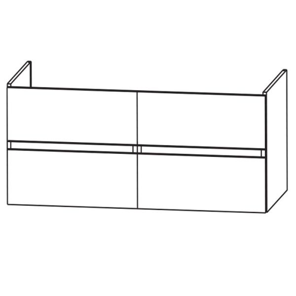 Laguna Waschtischunterschrank 115 cm Skizze