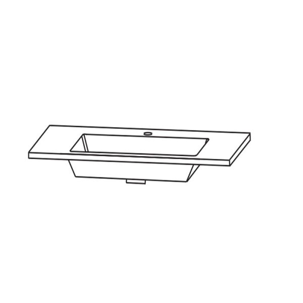 Laguna Highline 100 Aufsatzwaschtisch - 61,2 cm Skizze