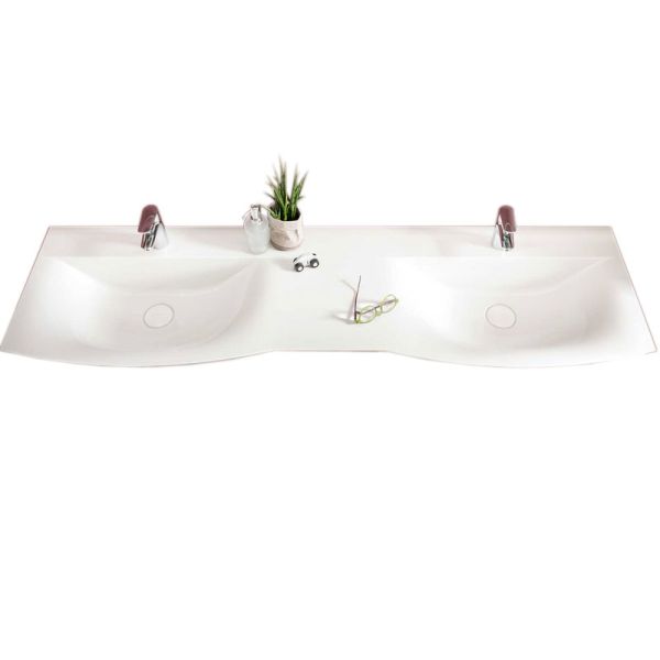 Laguna modern classic Möbelwaschtisch - 171,2 cm, Doppelwaschtisch STONEPLUS