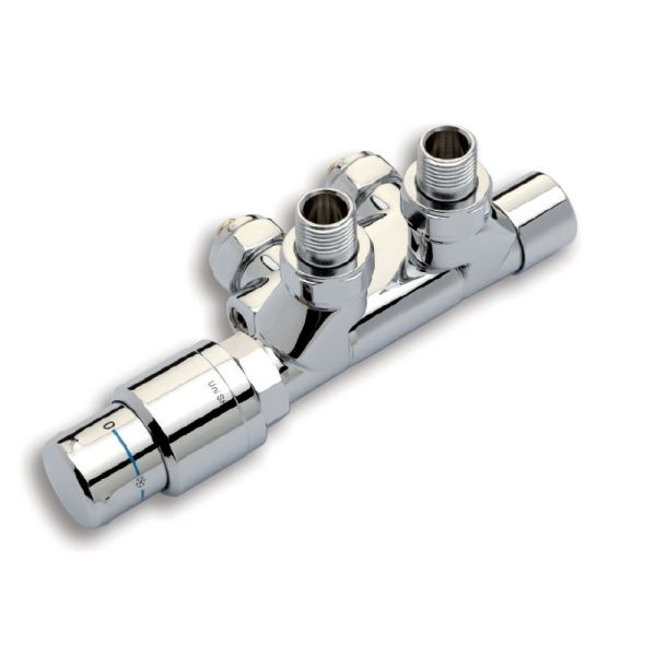 Nordholm Twin Reg 500, Chrom, Thermostat-Ventil schwenkbar