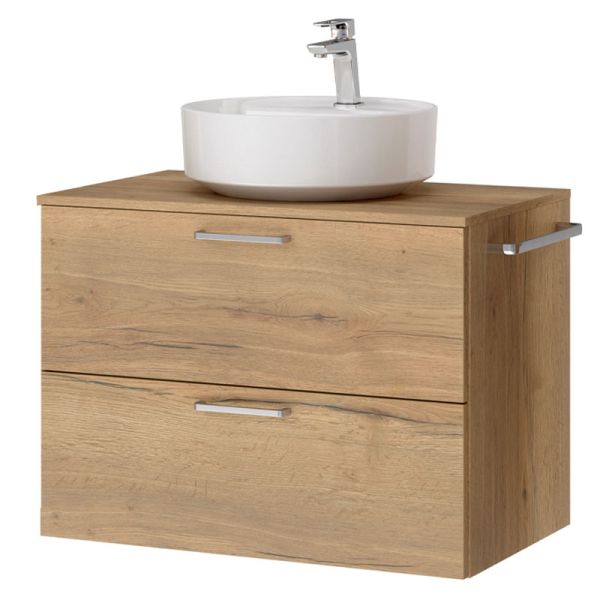 Nobilia On Top Keramik-Aufsatzwaschtisch mit Unterschrank Set 80 cm