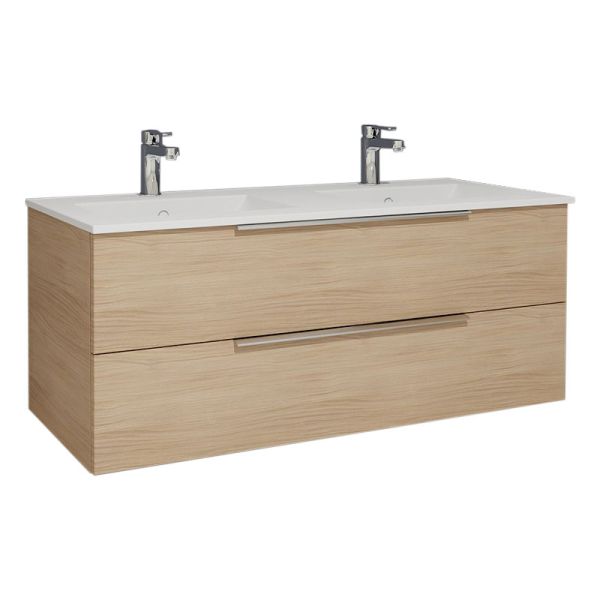 Pelipal Serie 6110 Doppelwaschtisch mit Unterschrank Set 121 cm