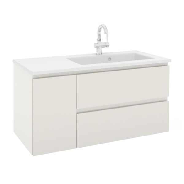 Pelipal PCON Solid Surface Waschtisch mit Unterschrank 107 cm
