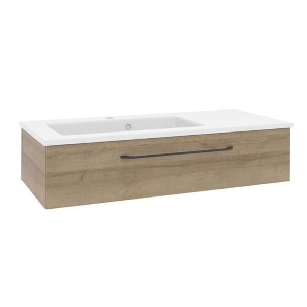Pelipal PCON Solid Surface Waschtisch mit Unterschrank 107 cm