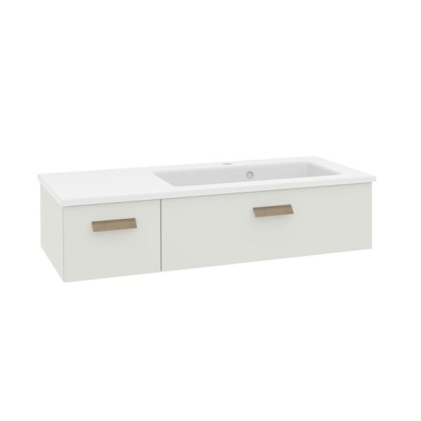 Pelipal PCON Solid Surface Waschtisch mit Unterschrank 107 cm