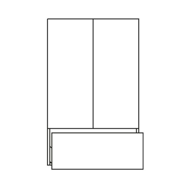 Pelipal PCON Highboard 60 cm Skizze