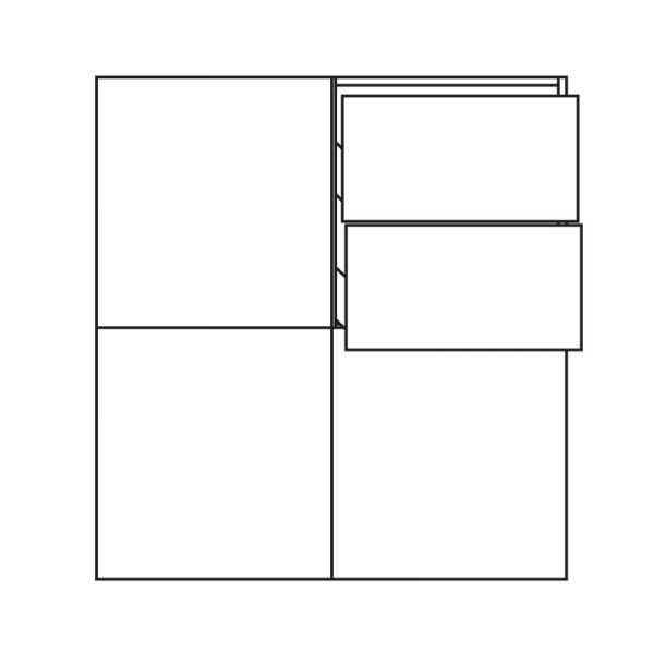 Pelipal PCON Highboard 90 cm Skizze