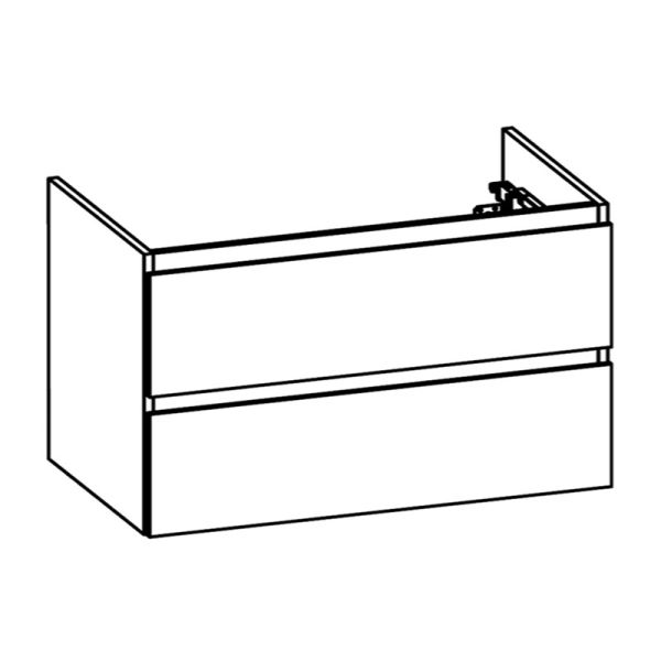 Pelipal PCON Waschtischunterschrank 115 cm Skizze