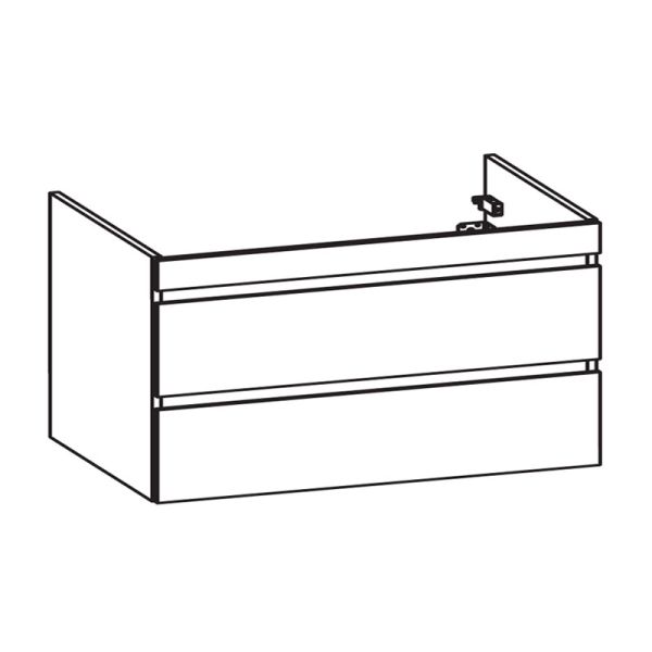 Pelipal PCON Waschtischunterschrank 120 cm Skizze
