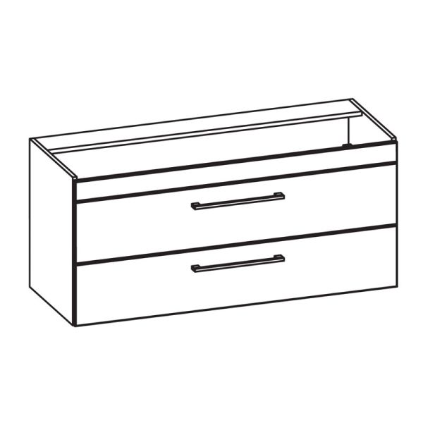 Pelipal PCON Waschtischunterschrank 125 cm Skizze
