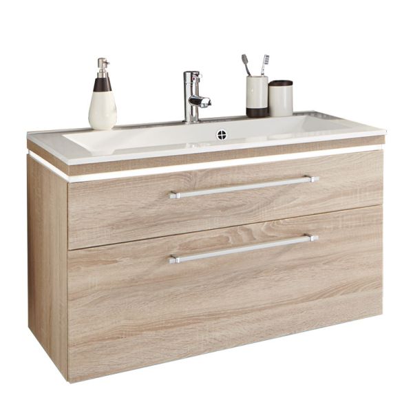 Puris Cool Line Waschtisch mit Unterschrank Set 3 - 92 cm