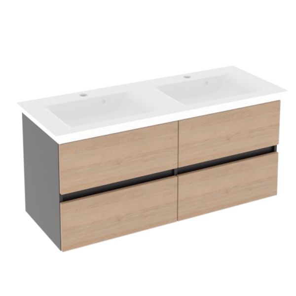 Puris Kera Plan Waschtisch mit Unterschrank - 126 cm