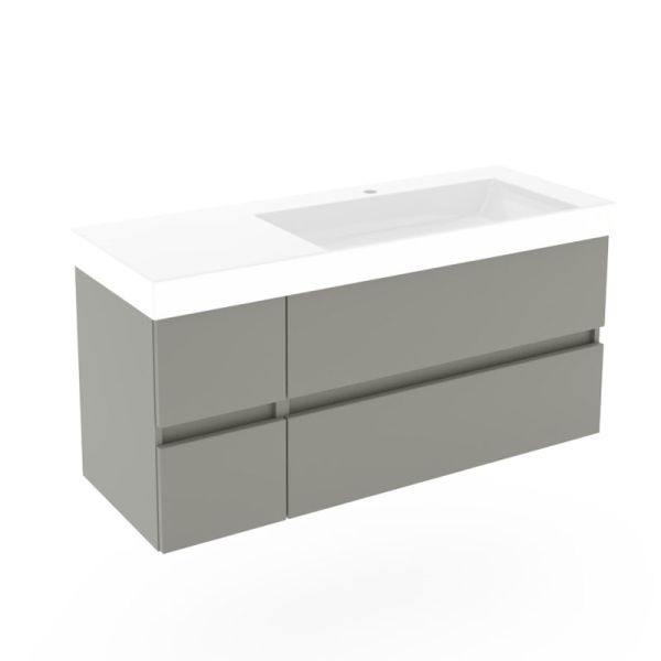 Puris Kera Plan Waschtisch mit Unterschrank - 122 cm