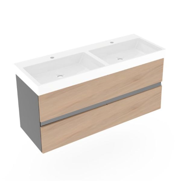 Puris Kera Plan Waschtisch mit Unterschrank - 122 cm