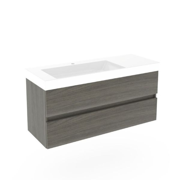 Puris Kera Plan Waschtisch mit Unterschrank - 122 cm
