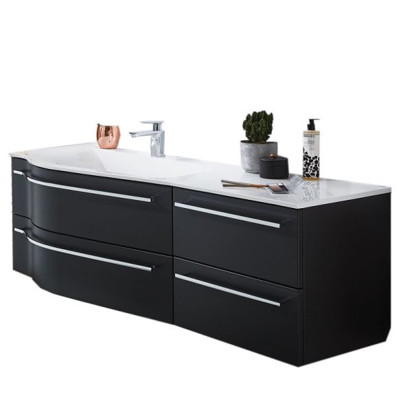 Puris Swing Waschtischunterschrank mit Waschtisch 140 cm Variante rechts