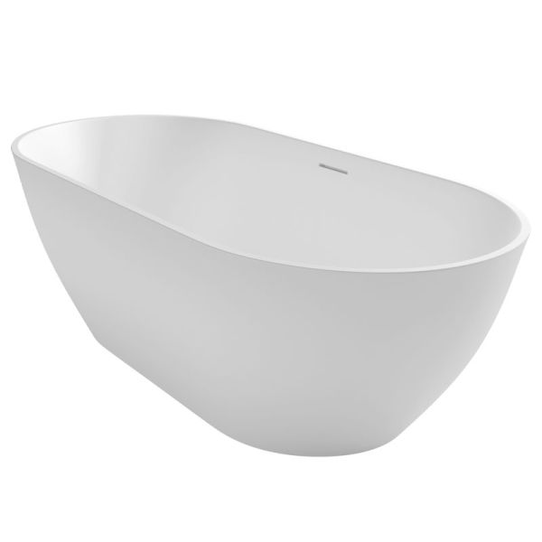Riho Freistehende Badewanne Bilbao-Solid Surface - 150 / 75, weiß matt
