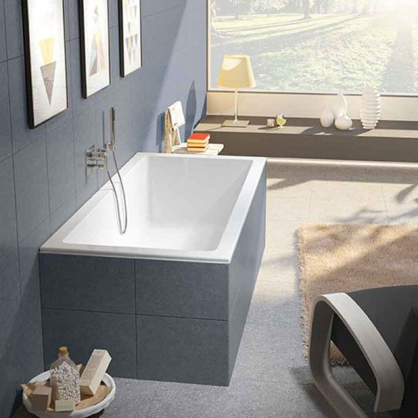 Riho Badewannen Rechteck-Badewanne Rethink Cubic - Acryl - 190 x 80 cm Ambiente