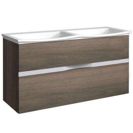 Burgbad Orell Mineralguss-Waschtisch und Unterschrank 123 cm