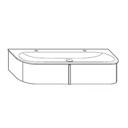 Burgbad Lavo 2.0 Waschtisch mit Unterschrank - 122 cm