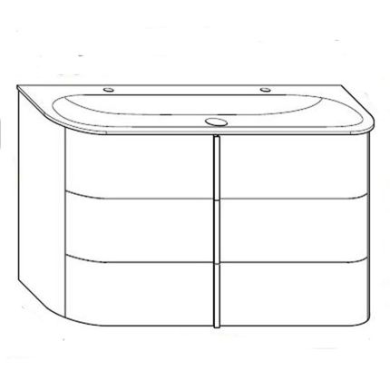 Burgbad Lavo 2.0 Waschtisch mit Unterschrank 122 cm