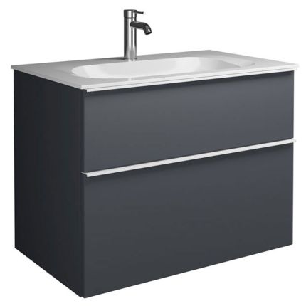 Burgbad Fiumo 2.0 Waschtisch mit Unterschrank Set - 82 cm