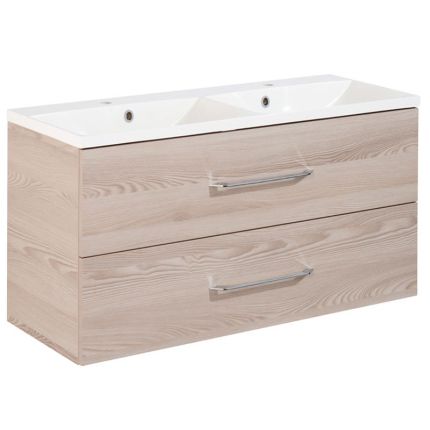Fackelmann B.clever Waschtisch mit Unterschrank - 120 cm Alaska Esche