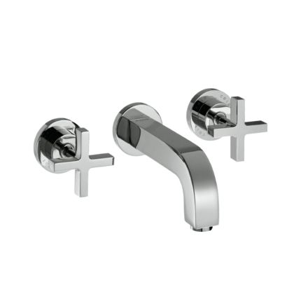 Axor Citterio Waschtischarmatur Unterputz mit Auslauf 222 mm, Kreuzgriffen