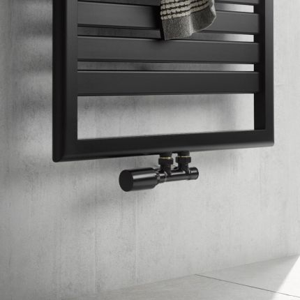 HSK Designheizkörper Anschlussarmaturen - Mittelanschluss Wand - Eckvariante