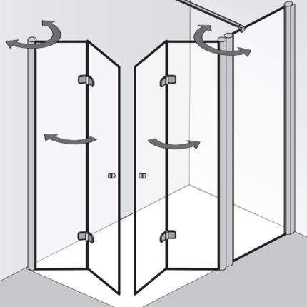 HSK Exklusiv 2.0 Dusche mit Eckeinstieg