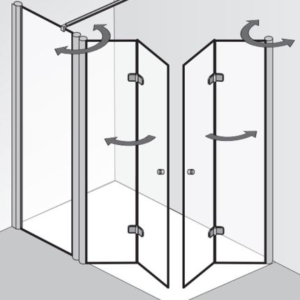 HSK Exklusiv 2.0 Dusche mit Eckeinstieg