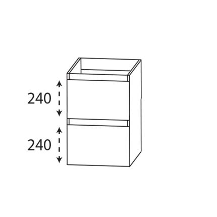 Laguna Highline 100 Unterschrank für Waschtischverlängerung - 30 cm Skizze