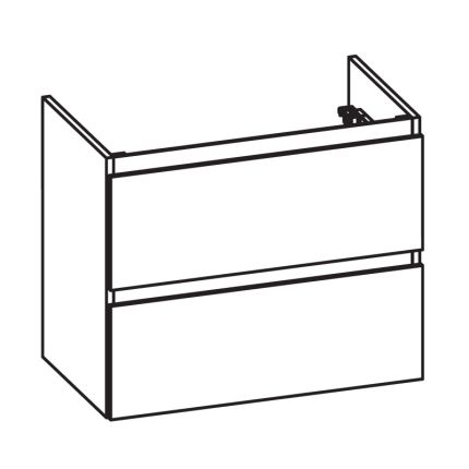 Pelipal PCON Waschtischunterschrank 70 cm Skizze