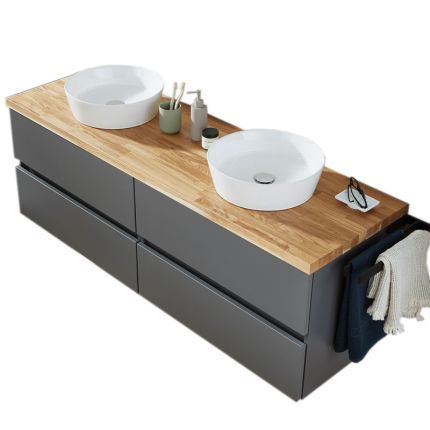 Puris Kera Plan Waschtisch mit Unterschrank Set 8 - 161,2 cm