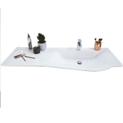Puris Swing Glas Waschtisch 140 cm